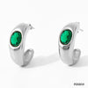 Stainless Steel Geometric Electroplated Earrings For Women