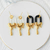 Stainless Steel Geometric Electroplated Earrings