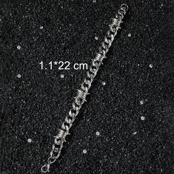 Stainless Steel Geometric Electroplated Hiphop Style Bracelet