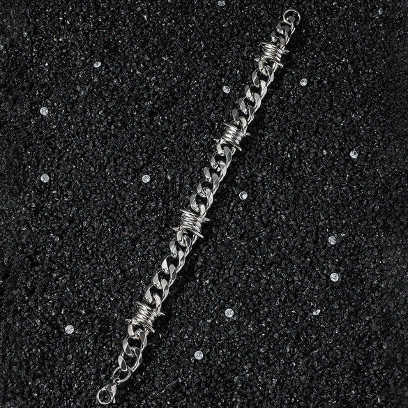 Stainless Steel Geometric Electroplated Hiphop Style Bracelet