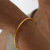 Stainless Steel Geometric Electroplated Imitation Gold Unfading Bracelet For Women