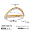 Stainless Steel Geometric Electroplated Ring Bracelet Jewelry For Women