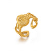 Stainless Steel Geometric Electroplated Ring For Women