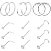 Stainless Steel Geometric Electroplated Unisex Body Piercing Nose Nail Nose Ring Ornaments