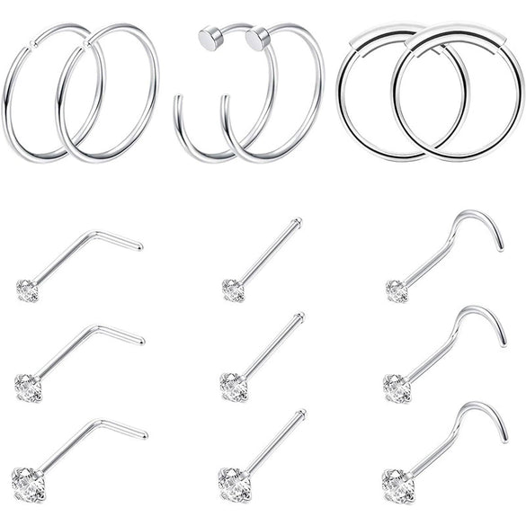 Stainless Steel Geometric Electroplated Unisex Body Piercing Nose Nail Nose Ring Ornaments