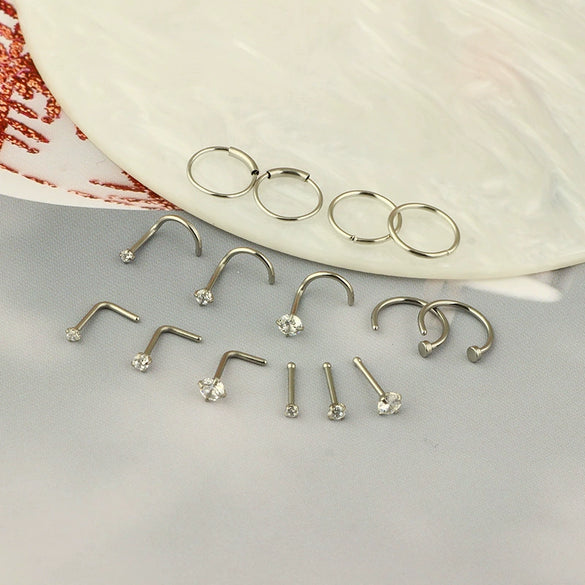 Stainless Steel Geometric Electroplated Unisex Body Piercing Nose Nail Nose Ring Ornaments