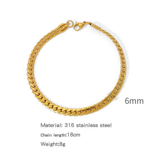 Stainless Steel Geometric Electroplated Unisex Bracelet Jewelry