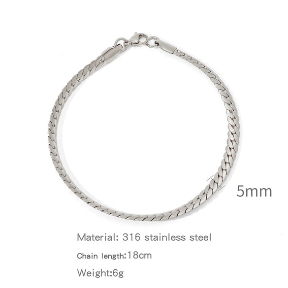 Stainless Steel Geometric Electroplated Unisex Bracelet Jewelry