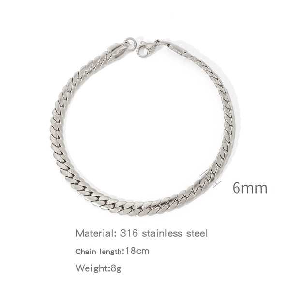 Stainless Steel Geometric Electroplated Unisex Bracelet Jewelry