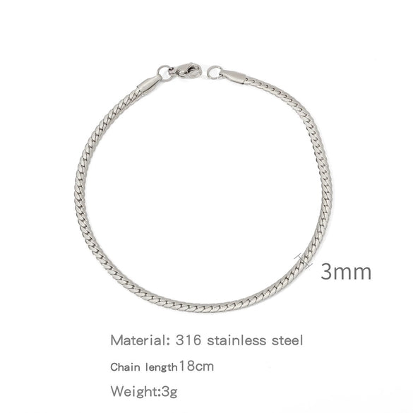 Stainless Steel Geometric Electroplated Unisex Bracelet Jewelry