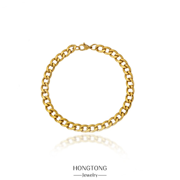 Stainless Steel Geometric Electroplated Unisex Bracelet