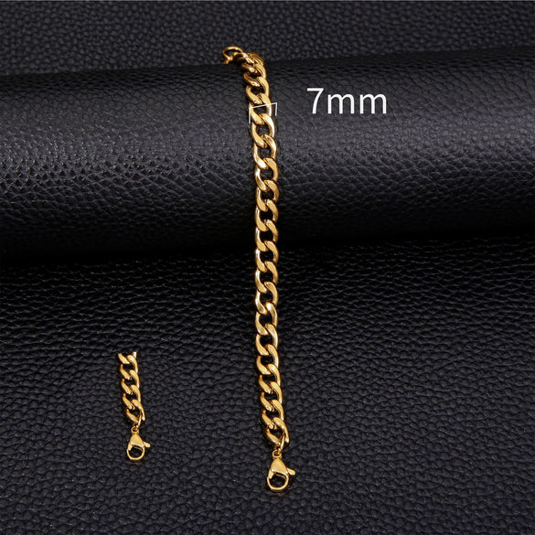 Stainless Steel Geometric Electroplated Unisex Bracelet