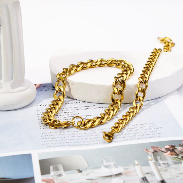 Stainless Steel Geometric Electroplated Unisex Bracelet