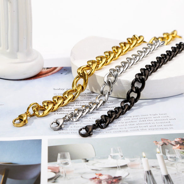 Stainless Steel Geometric Electroplated Unisex Bracelet