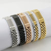 Stainless Steel Geometric Electroplated Watch Strap Chain Bracelet Trendy Unisex Metal Jewelry
