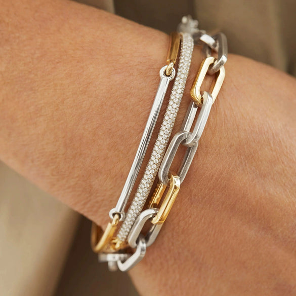Stainless Steel Geometric Electroplated Women's Bracelet