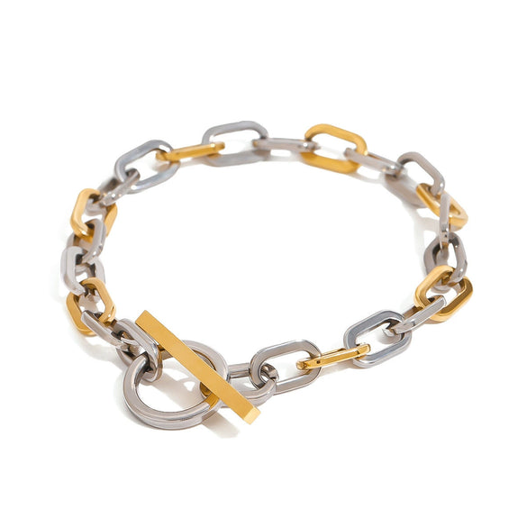 Stainless Steel Geometric Electroplated Women's Bracelet
