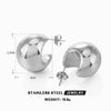 Stainless Steel Geometric Electroplated Women's Earrings Highend Retro Light Luxury Style