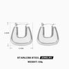 Stainless Steel Geometric Electroplated Women's Earrings Highend Retro Light Luxury Style