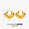 Stainless Steel Geometric Electroplated Women's Earrings Highend Retro Light Luxury Style