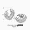 Stainless Steel Geometric Electroplated Women's Earrings Highend Retro Light Luxury Style