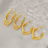 Stainless Steel Geometric Electroplated Women's Earrings Trendy Jewelry