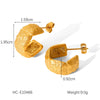 Stainless Steel Geometric Electroplated Women's Earrings With Heart And Drop Shape Pendant