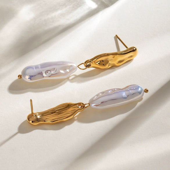 Stainless Steel Geometric Electroplated Women's Earrings