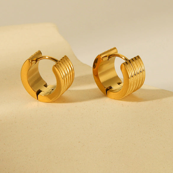 Stainless Steel Geometric Electroplated Women's Earrings