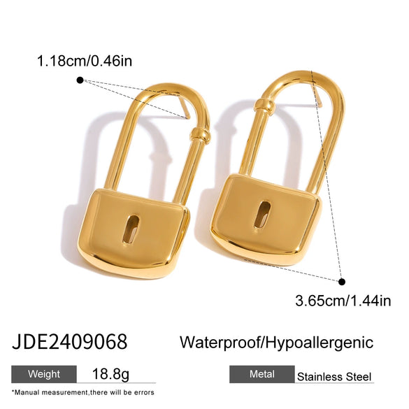 Stainless Steel Geometric Electroplated Women's Earrings