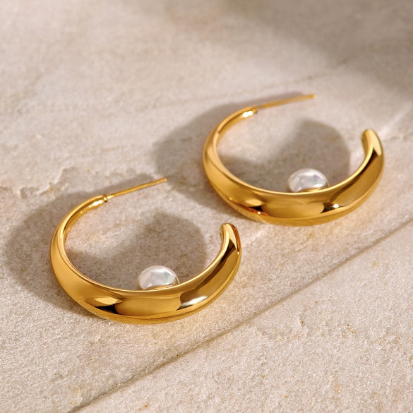 Stainless Steel Geometric Electroplated Women's Earrings