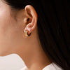 Stainless Steel Geometric Electroplated Women's Earrings