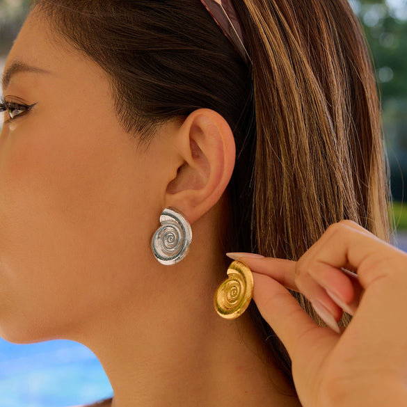 Stainless Steel Geometric Electroplated Women's Earrings