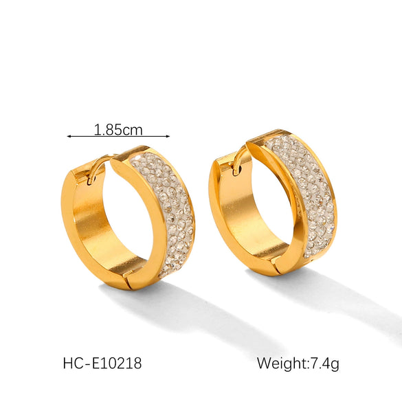 Stainless Steel Geometric Electroplated Women's Earrings