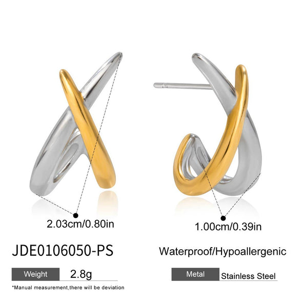 Stainless Steel Geometric Electroplated Women's Earrings