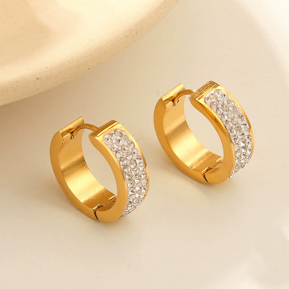 Stainless Steel Geometric Electroplated Women's Earrings