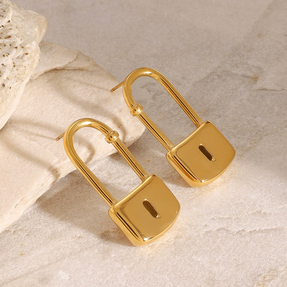 Stainless Steel Geometric Electroplated Women's Earrings