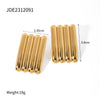 Stainless Steel Geometric Electroplated Women's Exaggerated Cat's Eye Stone Earrings