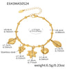 Stainless Steel Geometric Electroplated Women's Fashion Jewelry Bracelet Anklet Combination