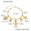 Stainless Steel Geometric Electroplated Women's Fashion Jewelry Bracelet Anklet Combination