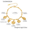 Stainless Steel Geometric Electroplated Women's Fashion Jewelry Bracelet Anklet Combination