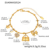Stainless Steel Geometric Electroplated Women's Fashion Jewelry Bracelet Anklet Combination