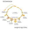 Stainless Steel Geometric Electroplated Women's Fashion Jewelry Bracelet Anklet Combination