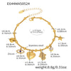Stainless Steel Geometric Electroplated Women's Fashion Jewelry Bracelet Anklet Combination
