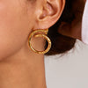Stainless Steel Geometric Electroplated Women's Nail Earrings