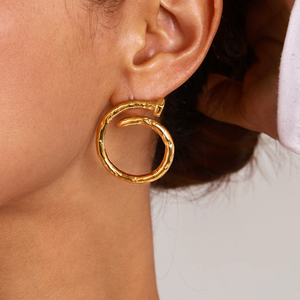 Stainless Steel Geometric Electroplated Women's Nail Earrings