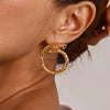 Stainless Steel Geometric Electroplated Women's Nail Earrings