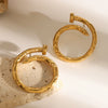 Stainless Steel Geometric Electroplated Women's Nail Earrings