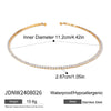 Stainless Steel Geometric Electroplated Zircon Opening Bracelet Jewelry