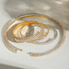 Stainless Steel Geometric Electroplated Zircon Opening Bracelet Jewelry